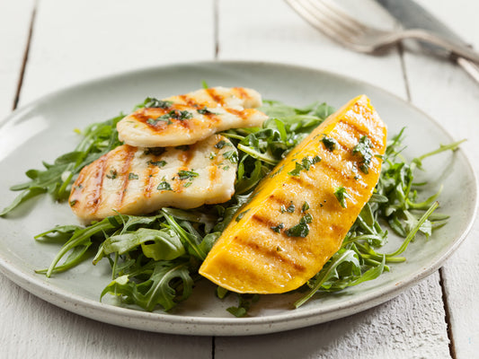 Grilled Halloumi Cheese And Mango Salad
